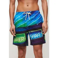 Superdry Homme Short de Bain Photographic Recyclé Longueur 43 cm Bleu Marine Taille: Xxl