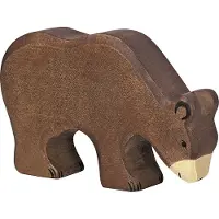 Holztiger Ours brun, se nourrissant