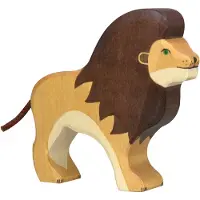 Holztiger Lion en bois