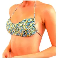 Rhythm Carrie Tan Line Bandeau Bikini Top Noir S Femme