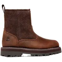 Timberland unisex pour enfant. TB1A28KX2421 Courma Mid Warm bottes en cuir marron (29), Plat, Fermeture éclair, Casuel, mode enfantine