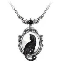 Alchemy Gothic Collier Gothic de - Feline Felicity - pour Femme - couleur argent - Taille Standard