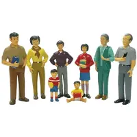 Miniland Figurines familiales asiatiques 8 unités Multicolore One Size