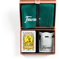 Fournier Jeu de Musique Avec Plateau De Jeu Menthe Et Tapis Dans Une Boîte Doublée De Simili Cuir Vert Vert One Size