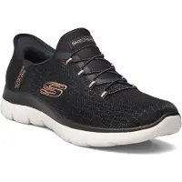 SKECHERS Slip-ins Summits Classy Night Damen Sneaker Schwarz/Roségold