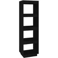vidaXL Bibliothèque/Séparateur de pièce Noir 40x35x135 cm Pin massif