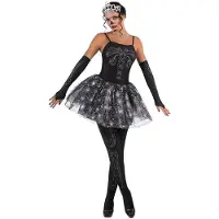 MOM Skeleton Ballerina Woman Costume Noir L Enfants