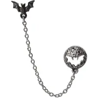 Alchemy Gothic Boucles d'oreilles Gothic de Alchemy Gothic - Clous d'Oreilles Luna Roost - pour Femme - noir/argent - Taille Standard