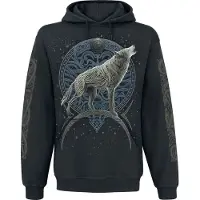 Spiral Sweat-shirt à capuche de - Loup Celtique - S - 4XL - pour Homme - noir - Taille S