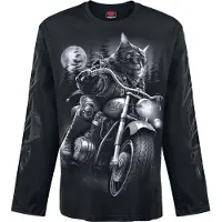 Spiral T-shirt manches longues de - Nine Lives - M - XL - pour Homme - noir - Taille L