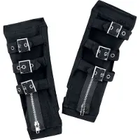 Poizen Industries Mitaines montantes Gothic de - Manchettes Omega - pour Unisexe - noir - Taille Standard