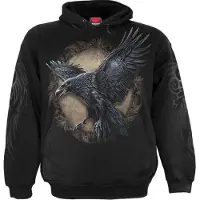Spiral Sweat-shirt à capuche de - Raven Wise - S - XXL - pour Homme - noir - Taille L