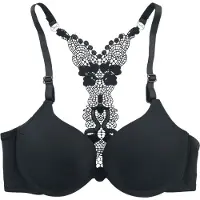 Grey Velvet Brassière de - Soutien-Gorge Dos Nageur - XS - S - pour Femme - noir - Taille S