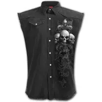 Spiral Veste Sans Manches Gothic de - Skull Scroll - M - 4XL - pour Homme - noir - Taille 3XL