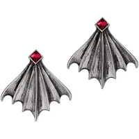 Alchemy Gothic Boucles d'oreilles Gothic de Alchemy Gothic - Nighttime - pour Femme - argent/rouge - Taille Standard