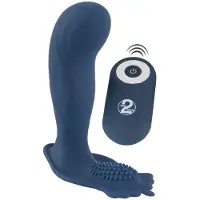 You2Toys Vibrating Butt Plug With Nubs vibromasseur anal blue 11,7 cm