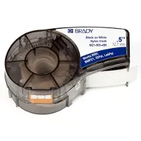 Brady M21 B499 Ruban D'Étiquettes En Nylon 12.7mm X 4.8m Noir Blanc - 110894