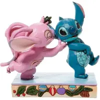 Lilo & Stitch Figurine Disney Tradition - Lilo Et Stitch - Stitch & Angel Baisers Sous Le Gui