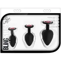 Blush Luxe Bling Plugs Training Kit set de plugs anaux Red Gems