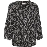 Kaffe Chemisier 'KA Sigrid' noir / blanc