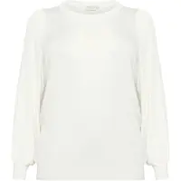 KAFFE CURVE Pull-over 'KC Lini' blanc naturel