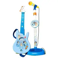 Reig Musicales Microphone Guitar And With Extendable Foot Bluey Adjustable Height 60x30x17 Cm