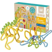 Eurekakids Jeu De Construction 3d Avec Des Pièces De Dinosaures Souples 71 Pièces