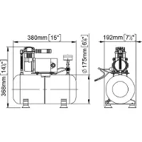 Marco 47l/min Électrocompresseur 24v 240w