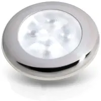 Hella Marine Stainless Steel Round Warm White Courtesy Light 12v 0.5w Clair