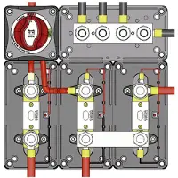 Talamex séparateur de barres doubles haute performance 100a Noir Noir One Size