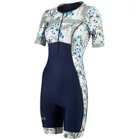 Zone3 Activate+ Sand Storm Short Sleeve Trisuit Bleu XS Femme