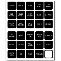 Blue Sea Systems Square Label Kit 30 Units Blanc,Noir