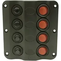 Seachoice Led Switch Panel 4 Gang Noir