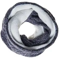 Superdry Femme Snood En Maille Torsadée En Tweed, Bleu Marine, Taille: 87x27cm