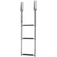 VETUS Inox 3 Width Steps Swim Ladder Argenté 895 mm