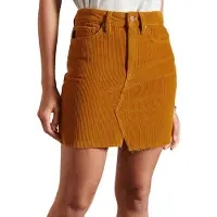 Superdry Denim Short Skirt Jaune 24 Femme