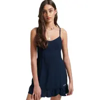 Superdry Vintage Cami Mini Sleeveless Dress Bleu 2XS Femme