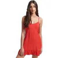 Superdry Vintage Cami Mini Sleeveless Dress Rouge 2XS Femme
