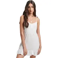 Superdry Vintage Cami Mini Sleeveless Dress Blanc XS Femme