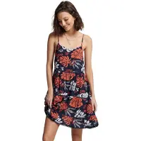 Superdry Vintage Mini Beach Cami Sleeveless Dress Bleu L Femme