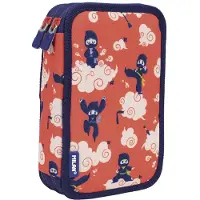 Milan Filled Double Decker Ninjutsu Special Series Pencil Case Rouge Homme