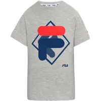 FILA Fat0340 Short Sleeve T-shirt Gris 12 Years Enfants