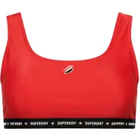 Superdry Code Micro Elastic Top Bikini Top Rouge L Femme