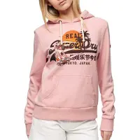Superdry La Vl Graphic R Hoodie Rose 2XS Femme