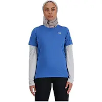New Balance Sport Essentials Short Sleeve T-shirt Bleu M Femme