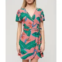 Superdry Robe Courte à Manches Courtes Printed Wrap
