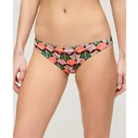 Superdry Femme Bas de Bikini Classique Imprimé Orange Taille: 44