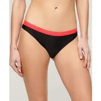Superdry pour femme. W3010386A Bas de bikini élastique classique noir (M), Beachwear, Polister recyclé, Durable