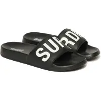 Superdry pour femme. WF310229A Tongs de piscine végétaliennes Core black (40/41), Noir, Plat, Aucun, Beachwear