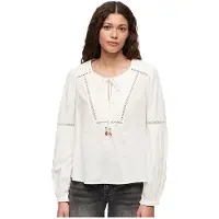 Superdry Ibiza Beach Long Sleeve Blouse Blanc S Femme